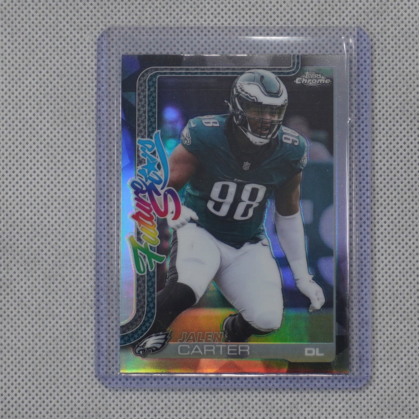 2025 Topps Chrome #FS-25 Jalen Carter Future Stars Refractor Philadelphia Eagles