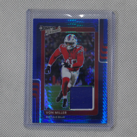 2025 Donruss Optic #DTBH-VMR Von Miller Donruss Threads Blue Hyper Bills