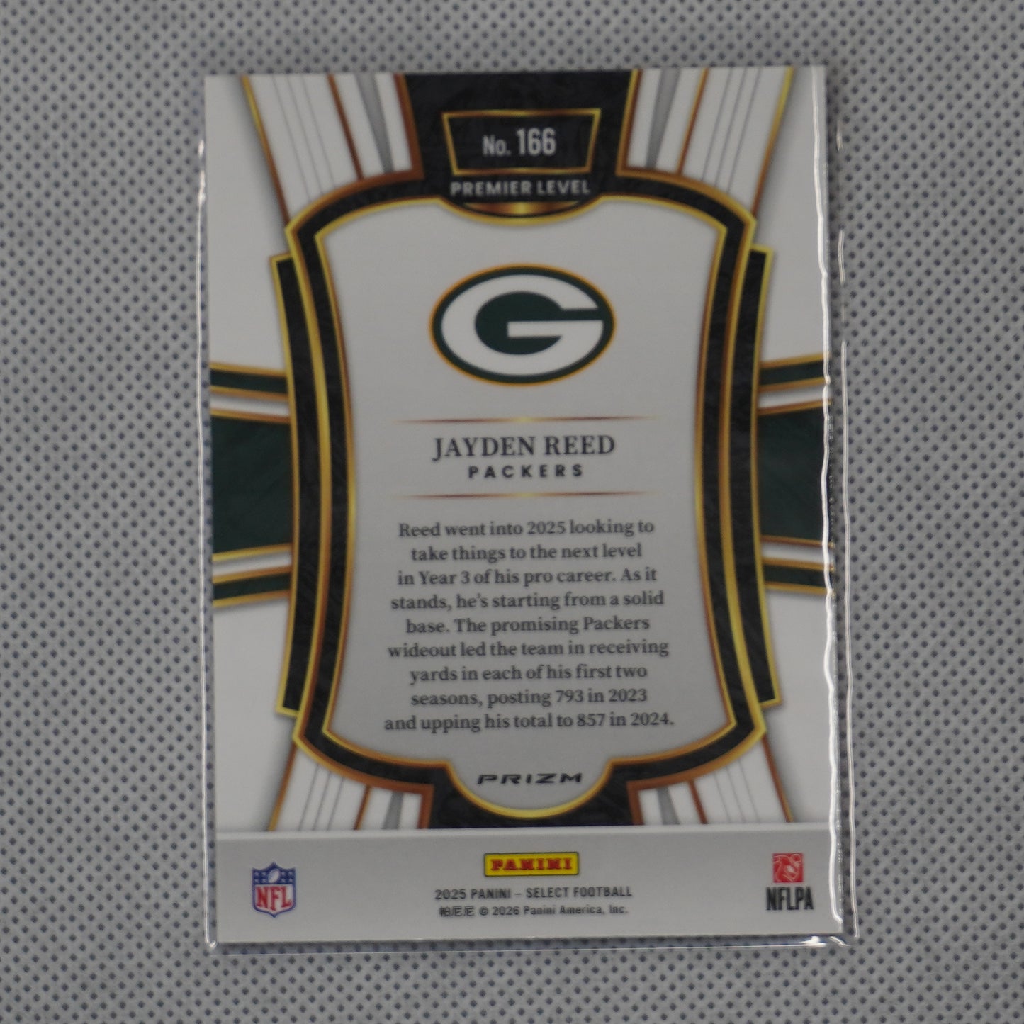 2025 Panini Select #166 Jayden Reed Pink Prizm Shock Green Bay Packers