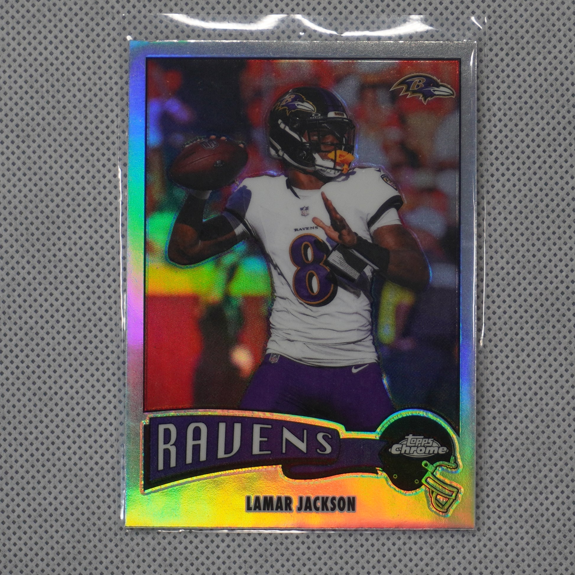 2025 Topps Chrome #1975-3 Lamar Jackson 1975 Topps Refractor Baltimore Ravens