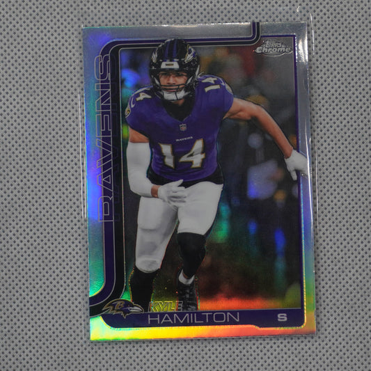 2025 Topps Chrome #29 Kyle Hamilton Refractor Baltimore Ravens
