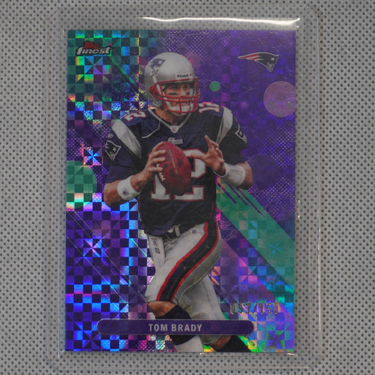 2025 Finest #100 Tom Brady Purple X-Fractor #/150 New England Patriots SN