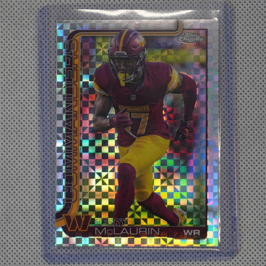2025 Topps Chrome #208 Terry McLaurin X-Fractor Washington Commanders