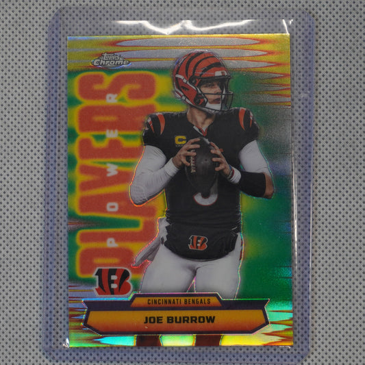 2025 Topps Chrome #PP-5 Joe Burrow Power Players Refractor Cincinnati Bengals