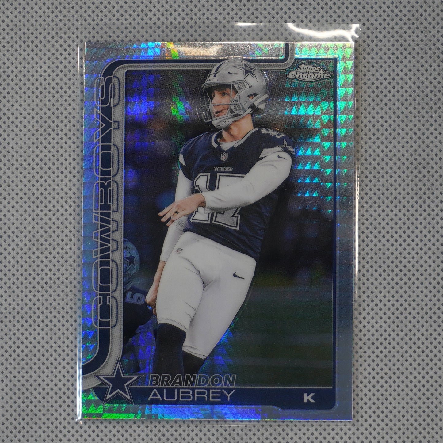 2025 Topps Chrome #81 Brandon Aubrey Prism Refractor Dallas Cowboys