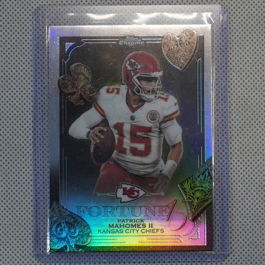 2025 Topps Chrome #F15-6 Patrick Mahomes II Fortune 15 Refractor Kansas City Chiefs