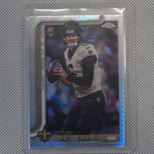 2025 Topps Chrome #398 Tyler Shough Prism Refractor New Orleans Saints RC