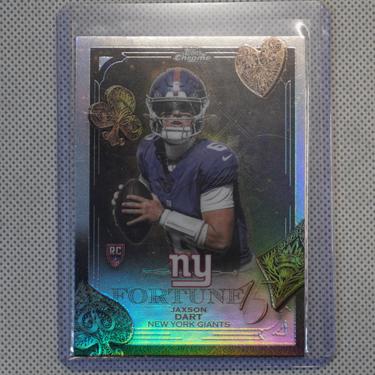 2025 Topps Chrome #F15-23 Jaxson Dart Fortune 15 Refractor New York Giants