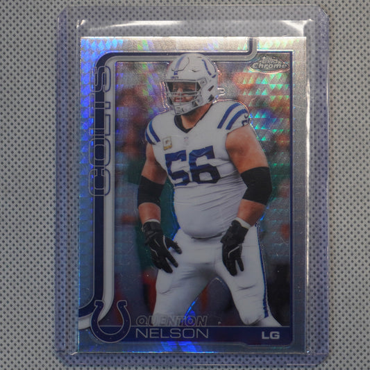 2025 Topps Chrome #144 Quenton Nelson Prism Refractor Indianapolis Colts