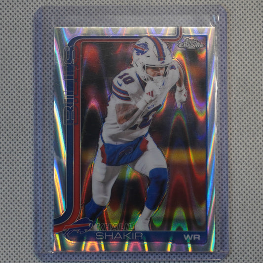 2025 Topps Chrome #32 Khalil Shakir Ray Wave Refractor Buffalo Bills