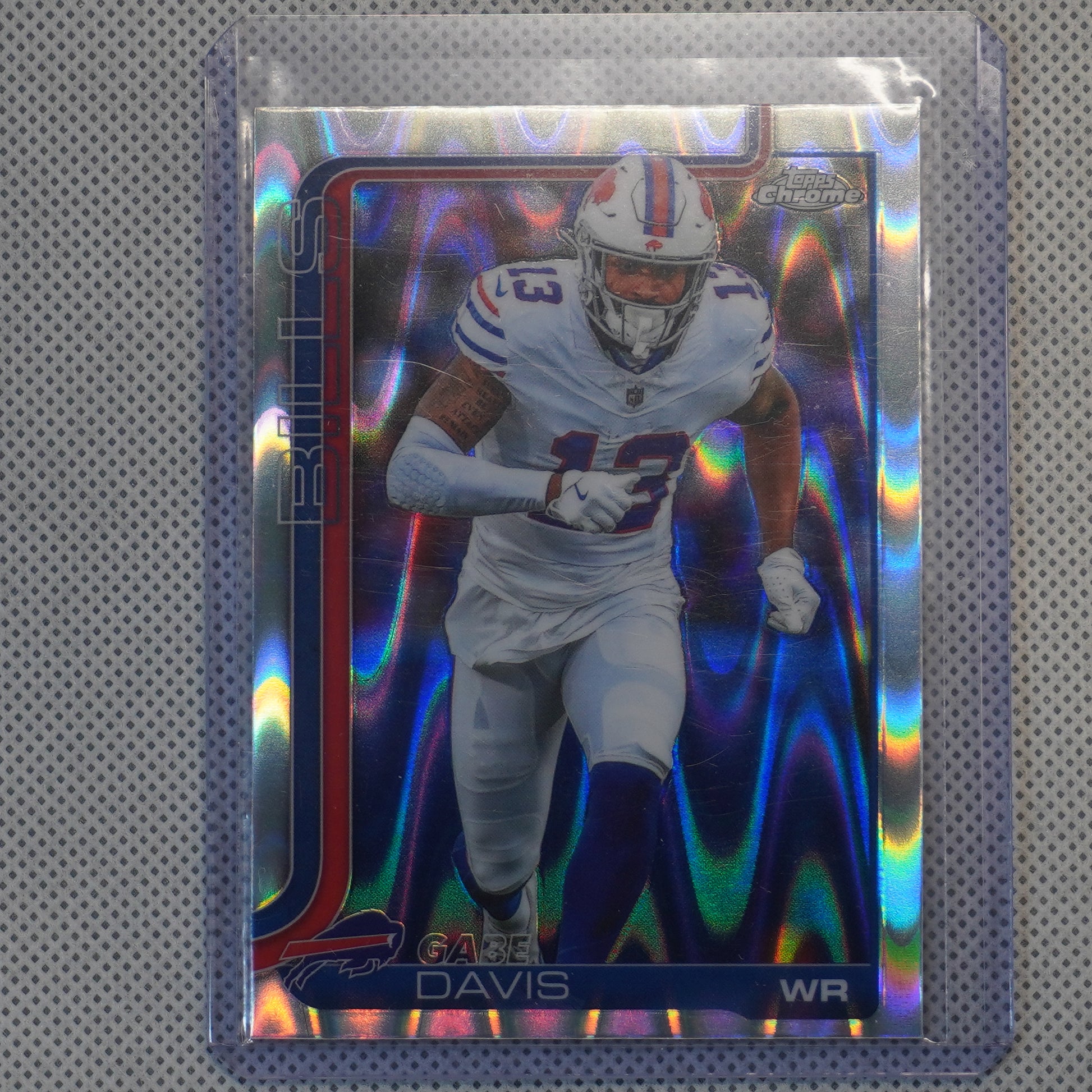 2025 Topps Chrome #142 Gabe Davis Ray Wave Refractor Buffalo Bills