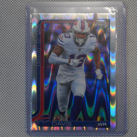 2025 Topps Chrome #142 Gabe Davis Ray Wave Refractor Buffalo Bills