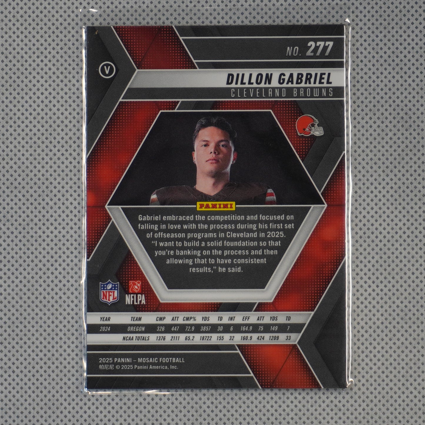 2025 Panini Mosaic #277 Dillon Gabriel Cleveland Browns RC