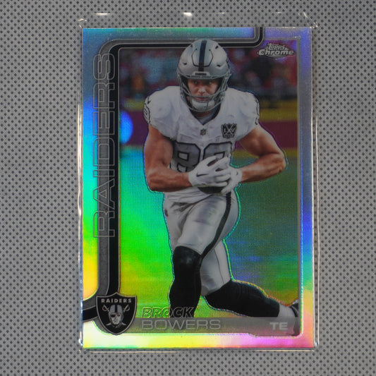 2025 Topps Chrome #178 Brock Bowers Refractor Las Vegas Raiders
