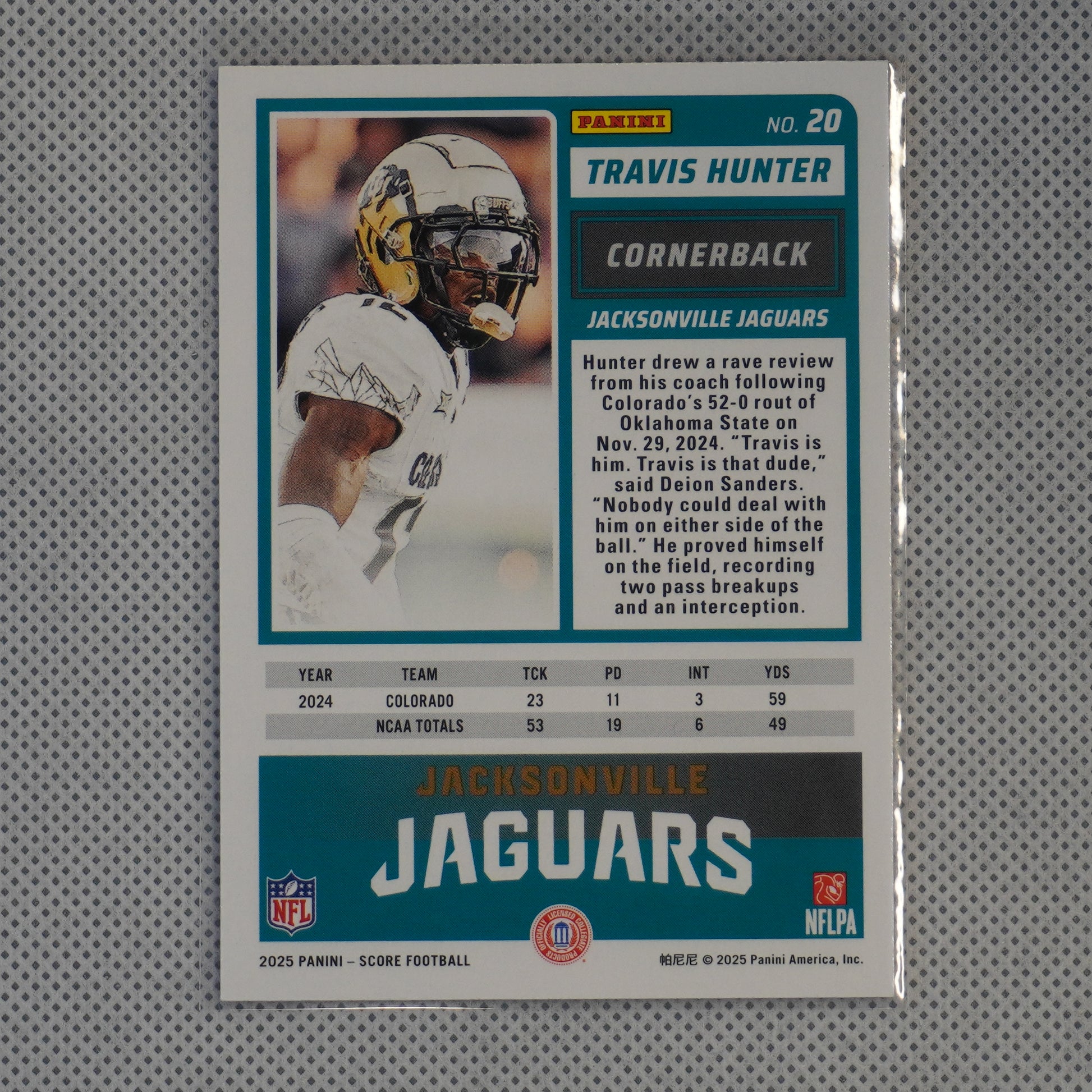 2025 Score-A-Treat #20 Travis Hunter Jacksonville Jaguars