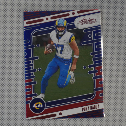 2024 Panini Absolute #61 Puka Nacua Red and Blue Los Angeles Rams