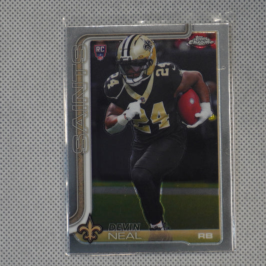 2025 Topps Chrome #391 Devin Neal New Orleans Saints RC