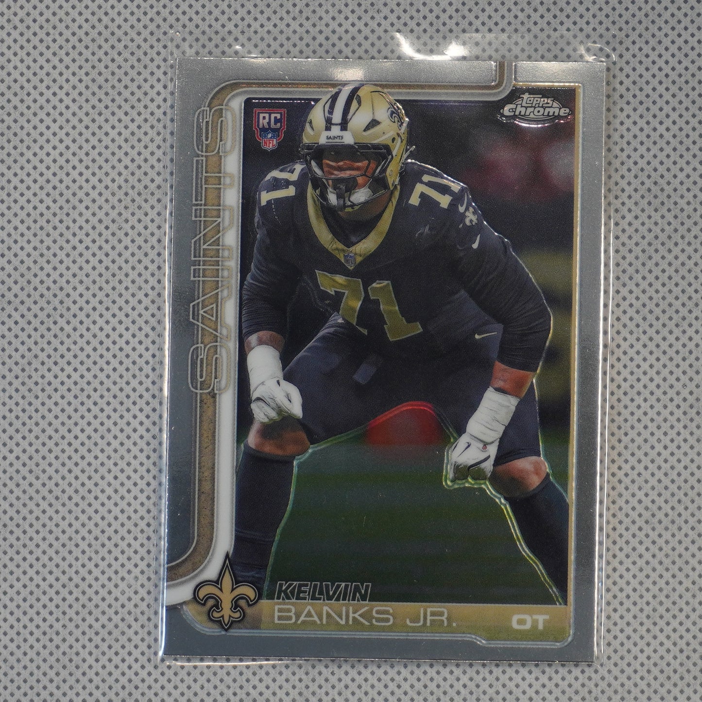 2025 Topps Chrome #378 Kelvin Banks Jr. New Orleans Saints RC