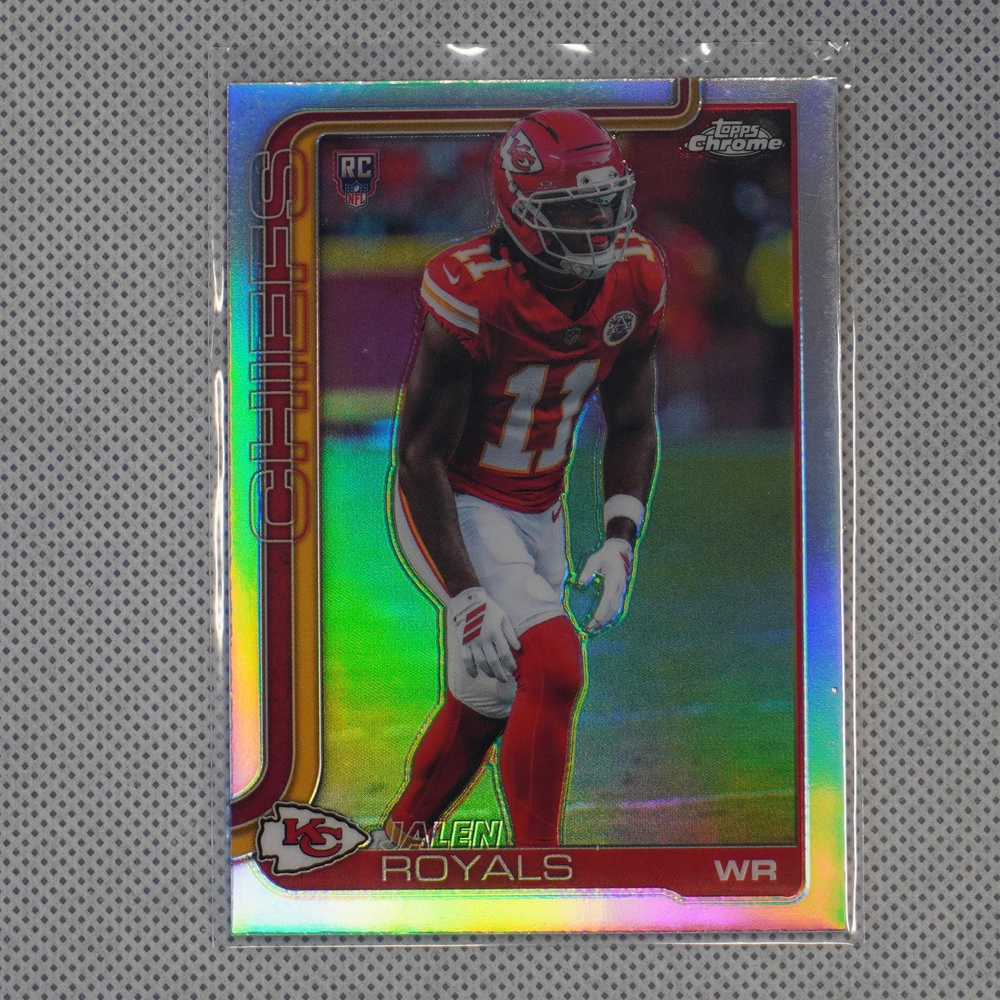 2025 Topps Chrome #337 Jalen Royals Refractor Kansas City Chiefs RC