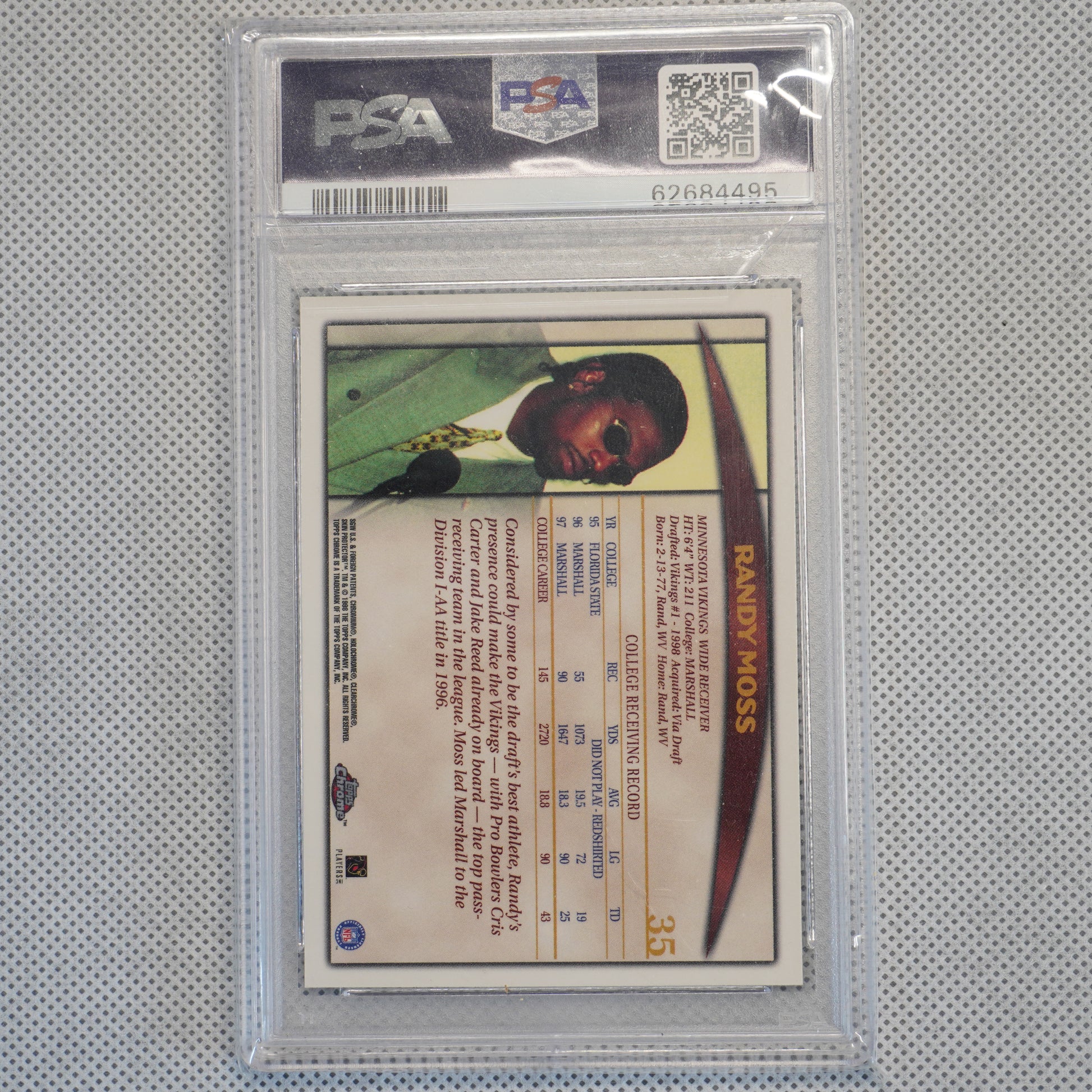 1998 Topps Chrome #35 Randy Moss PSA 10 Minnesota Vikings RC