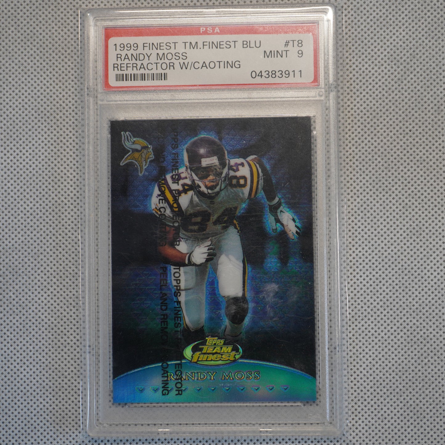 1999 Finest #T8 Randy Moss Team Finest Refractors PSA 9 #/150 Minnesota Vikings SN