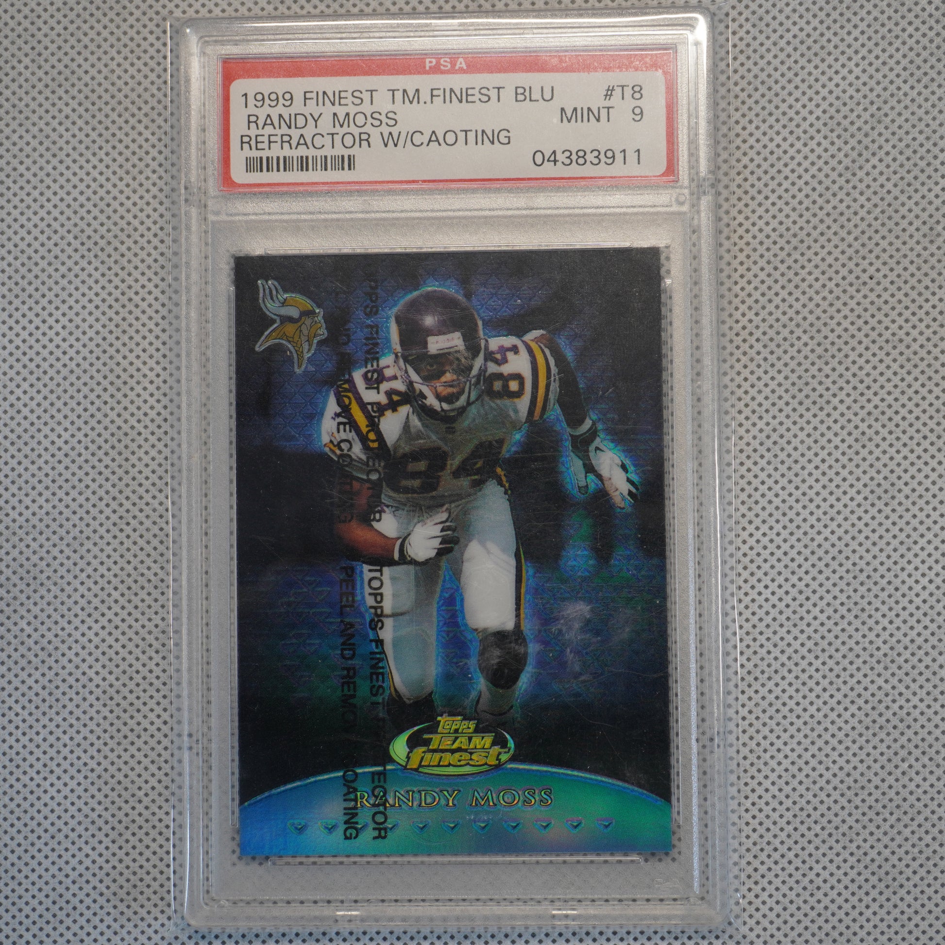 1999 Finest #T8 Randy Moss Team Finest Refractors PSA 9 #/150 Minnesota Vikings SN