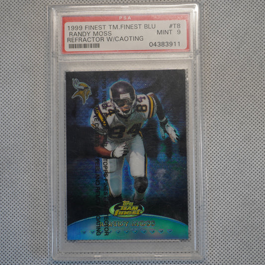 1999 Finest #T8 Randy Moss Team Finest Refractors PSA 9 #/150 Minnesota Vikings SN