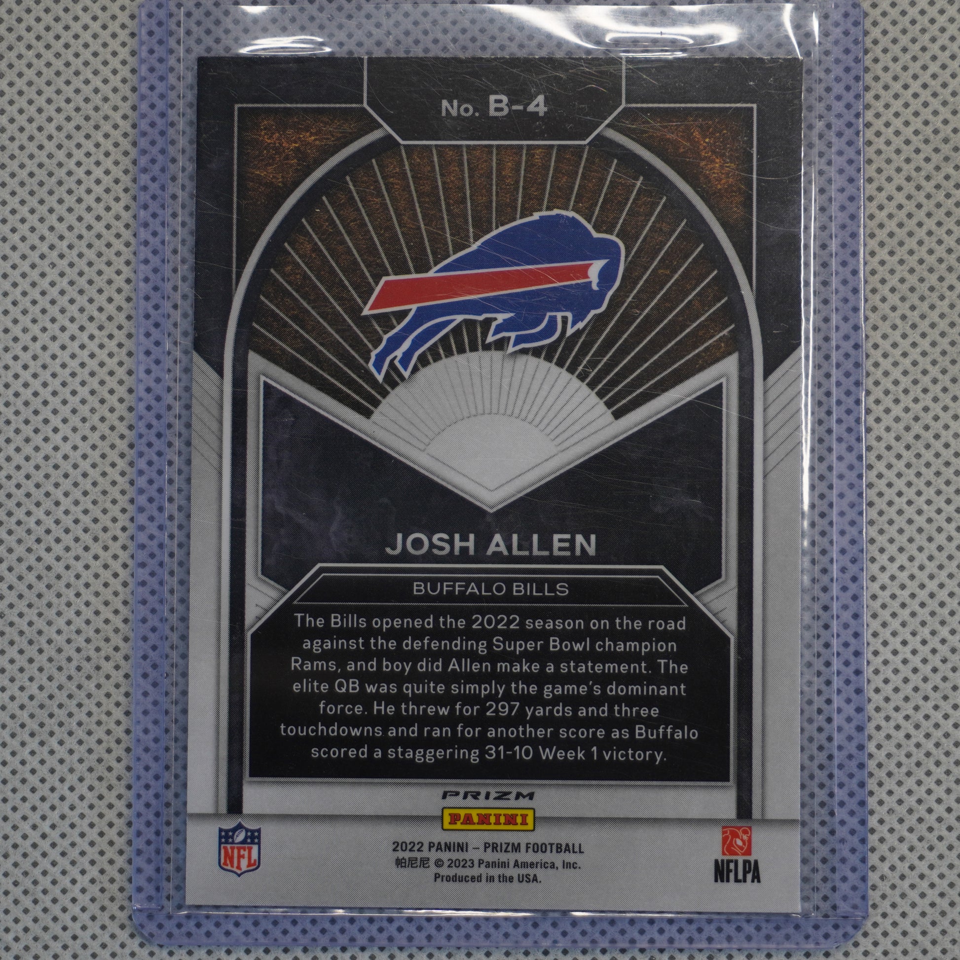 2022 Panini Prizm #B-4 Josh Allen Brilliance Prizm Silver Buffalo Bills