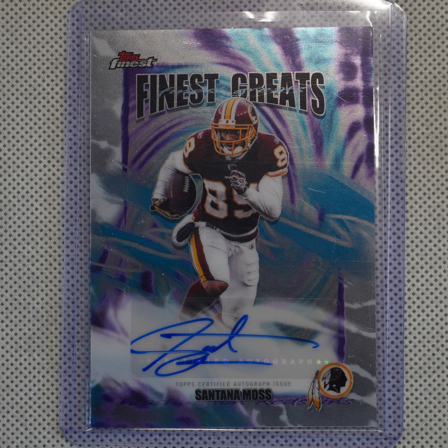 2025 Finest #FGA-SM Santana Moss Finest Greats Autographs Washington Redskins AU