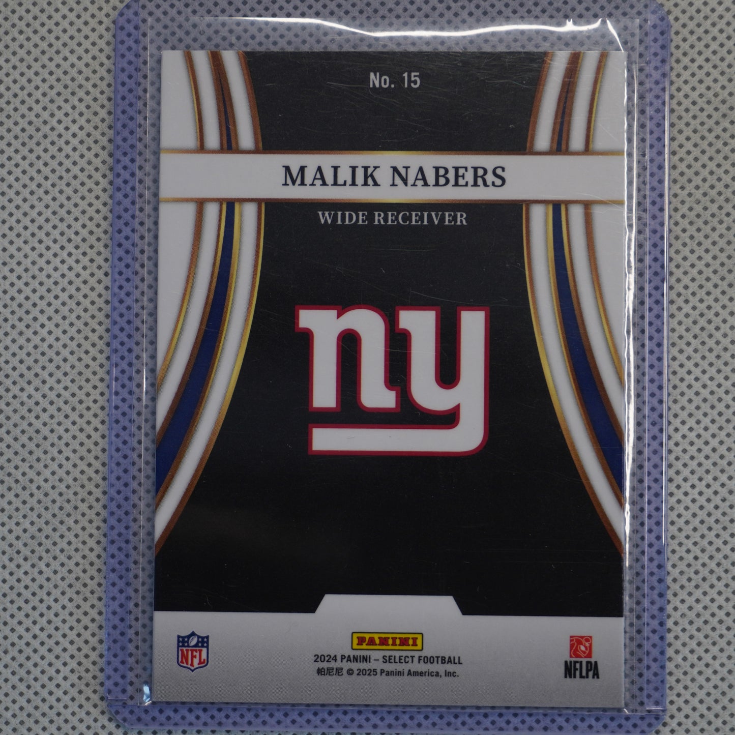 2024 Panini Select #15 Malik Nabers Turbocharged New York Giants