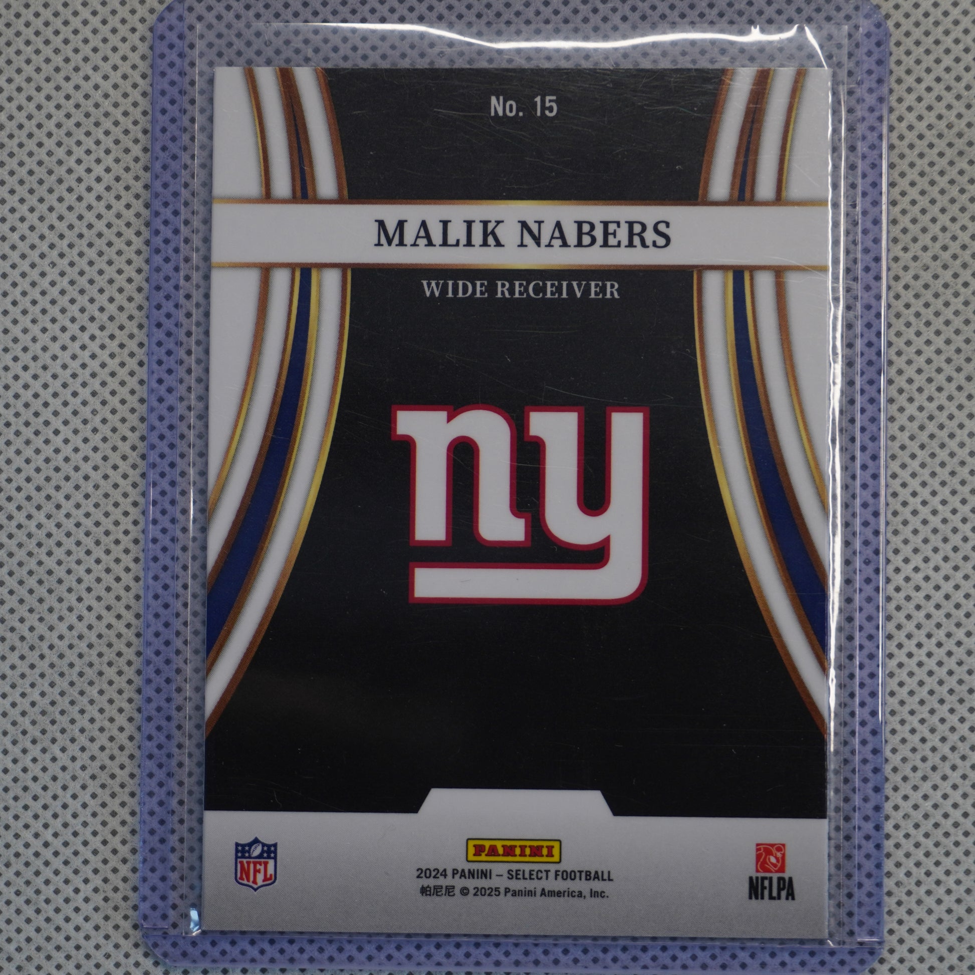 2024 Panini Select #15 Malik Nabers Turbocharged New York Giants