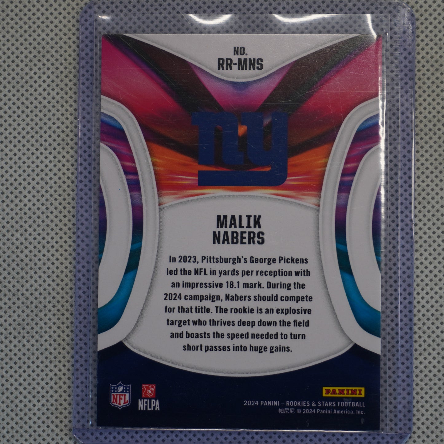 2024 Panini Rookies & Stars #RR-MNS Malik Nabers Rookie Rush New York Giants