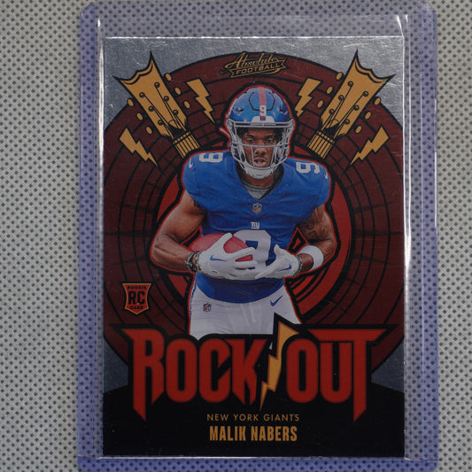 2024 Panini Absolute #RO-MNS Malik Nabers Rock Out New York Giants