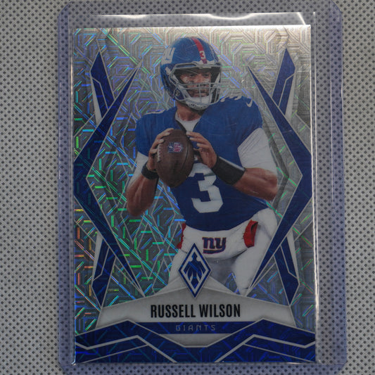 2025 Panini Phoenix #28 Russell Wilson Ash Mojo Prizm Bookend New York Giants SN