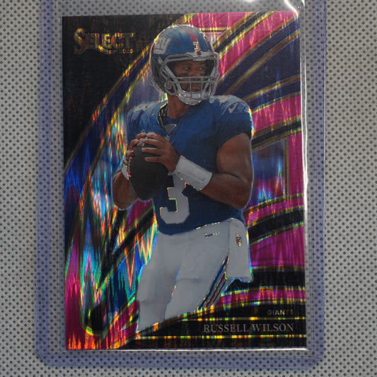 2025 Panini Select #295 Russell Wilson Pink Prizm Shock New York Giants