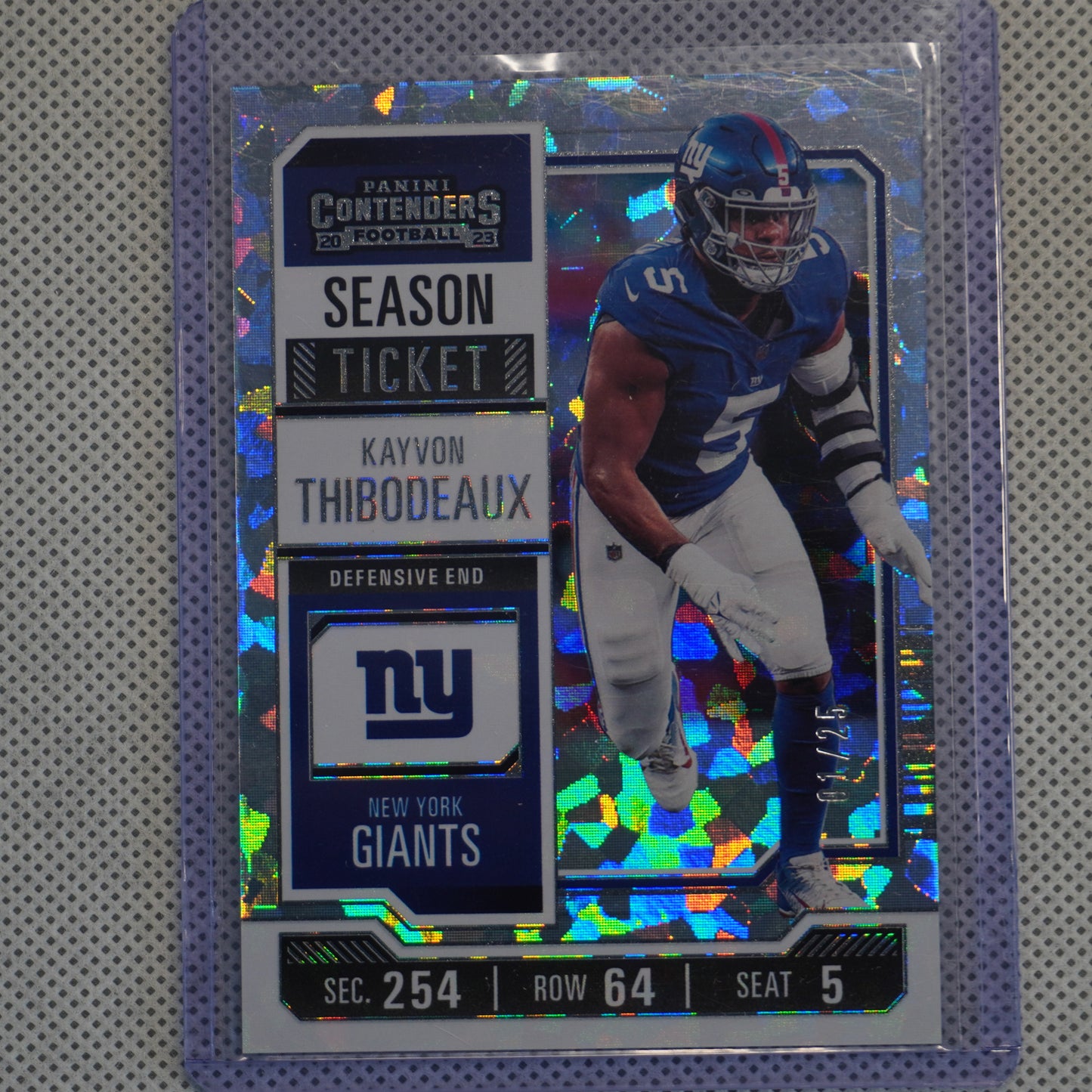 2023 Panini Contenders #76 Kayvon Thibodeaux Cracked Ice Ticket #/25 New York Giants SN