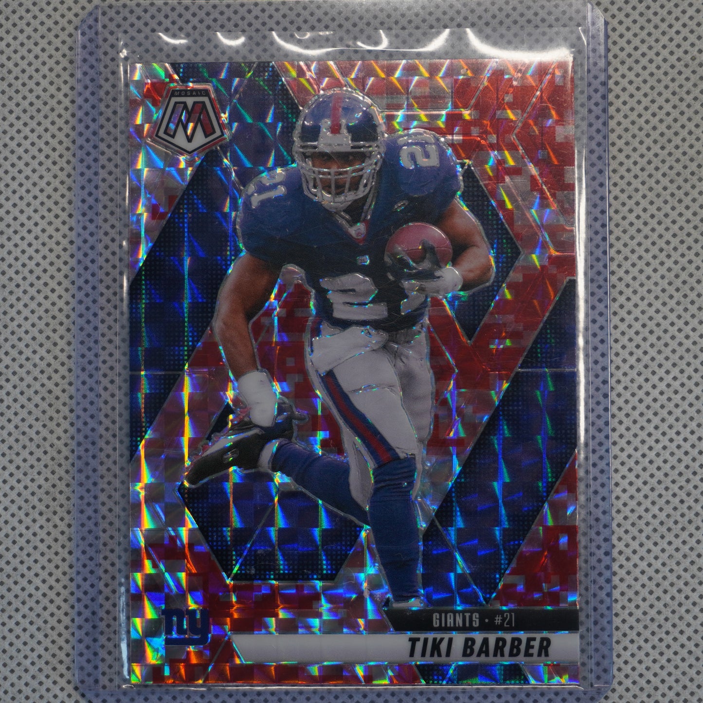 2025 Panini Mosaic #12 Tiki Barber Mosaic Camo Pink New York Giants