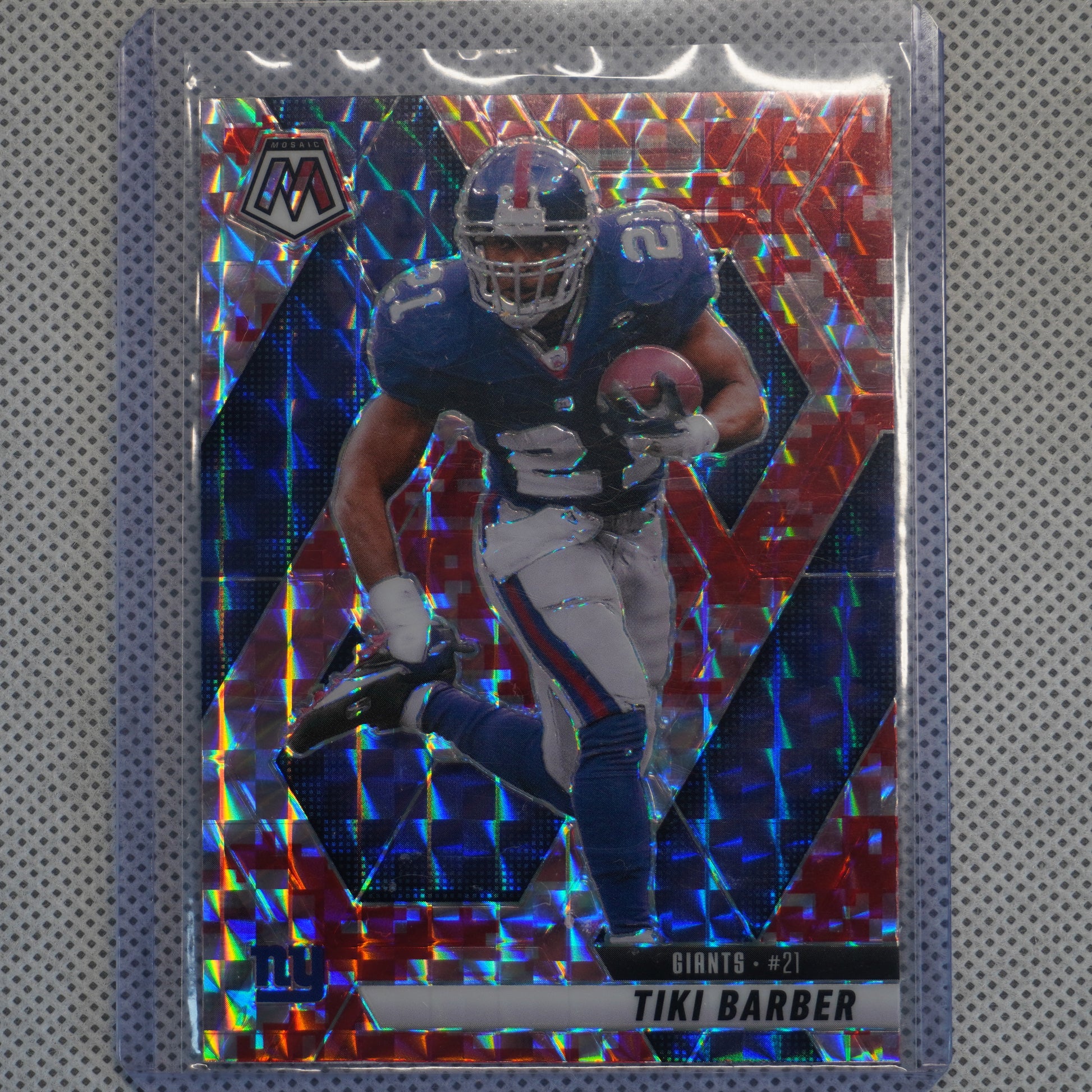 2025 Panini Mosaic #12 Tiki Barber Mosaic Camo Pink New York Giants