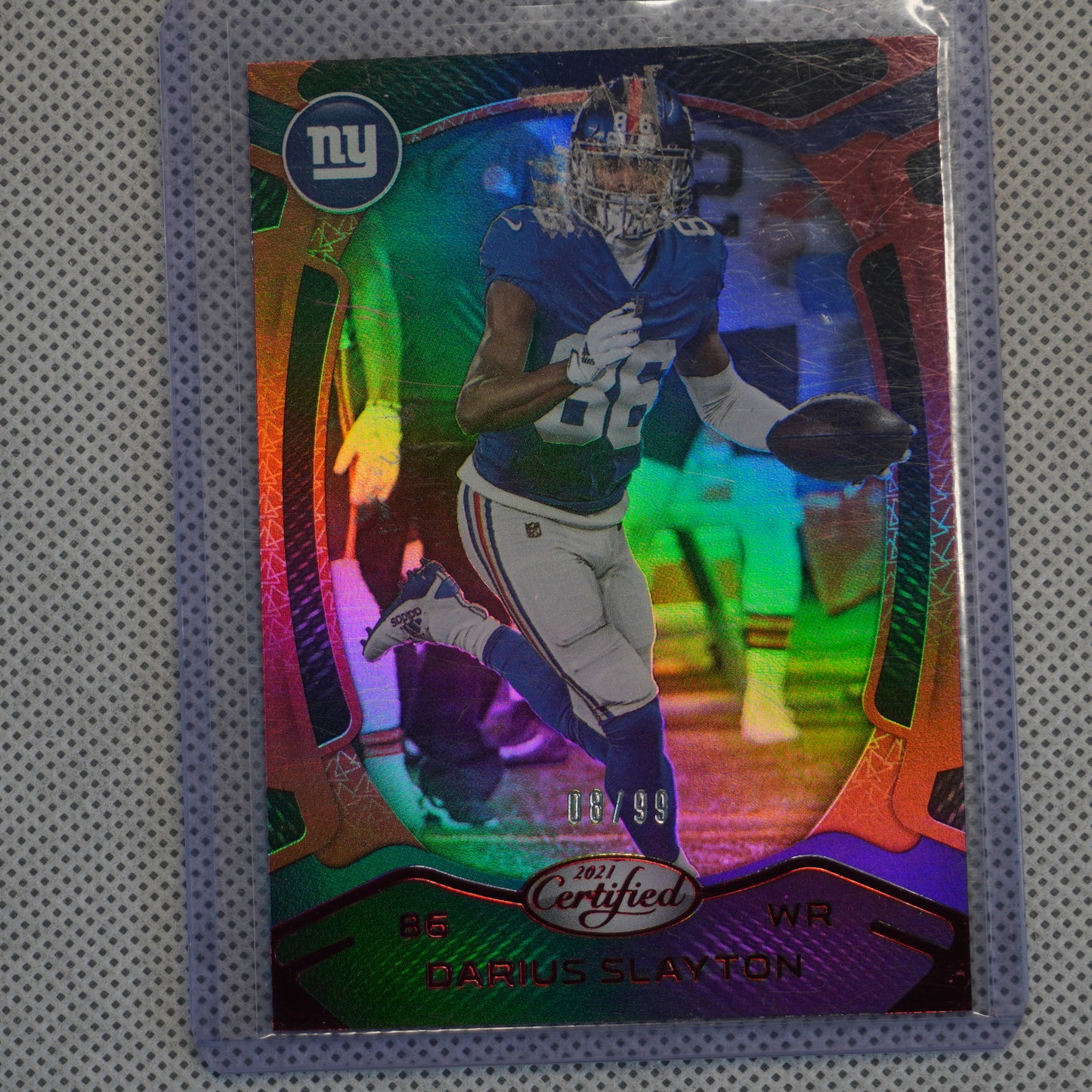 2021 Panini Certified #55 Darius Slayton Mirror Red #/99 New York Giants SN