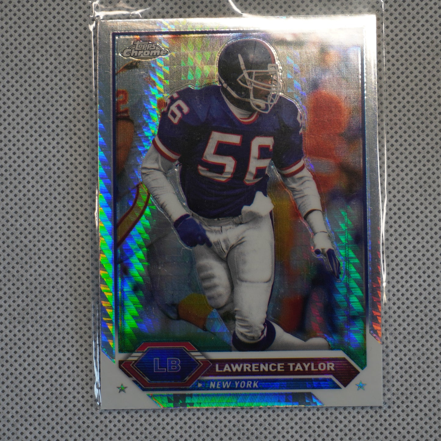 2023 Topps Composite #43 Lawrence Taylor Topps Chrome Prism Refractor New York Giants