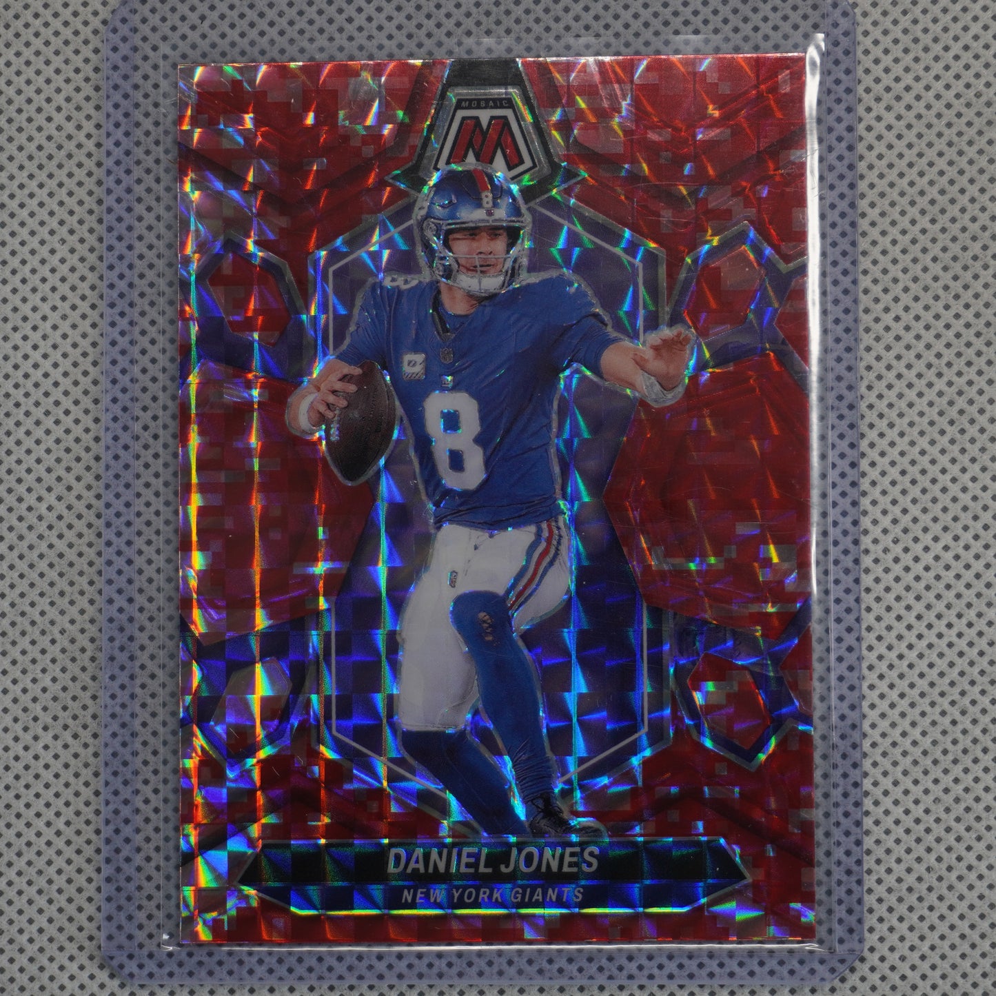 2024 Panini Mosaic #162 Daniel Jones Mosaic Camo Red New York Giants