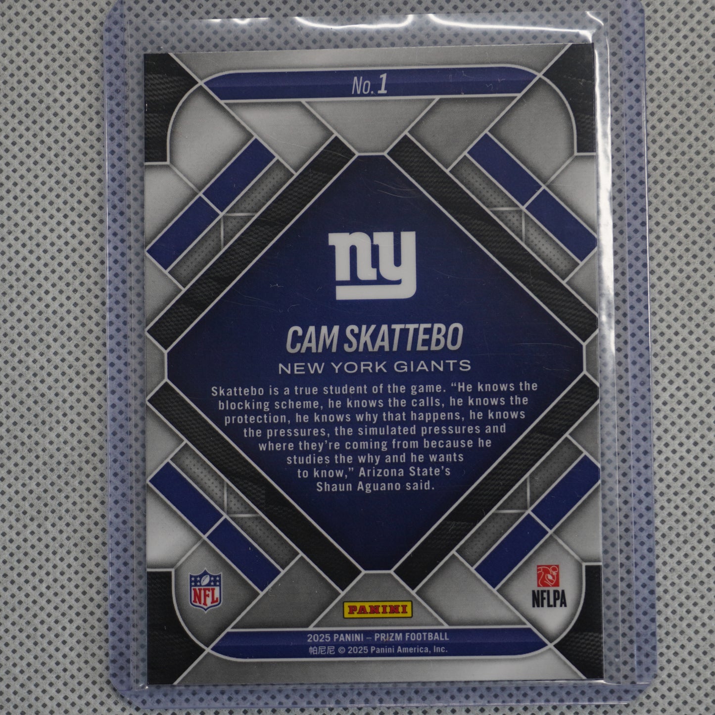 2025 Panini Prizm #1 Cam Skattebo Emergent New York Giants