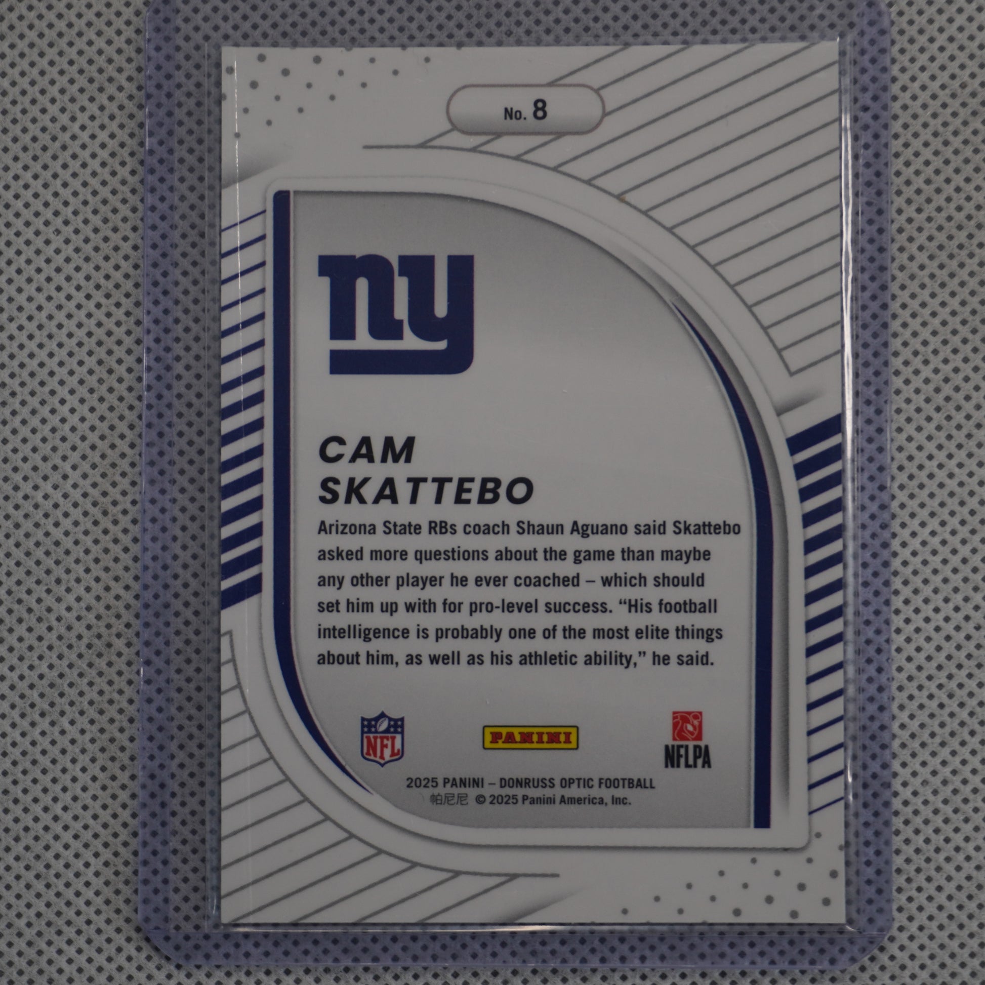 2025 Donruss Optic #8 Cam Skattebo Hidden Potential New York Giants