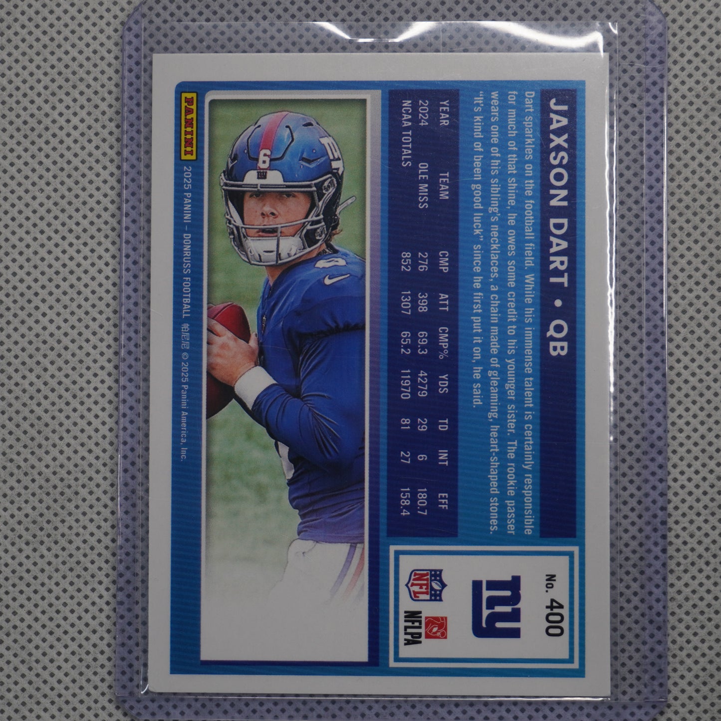 2025 Donruss Optic #273 Jaxson Dart New York Giants RC
