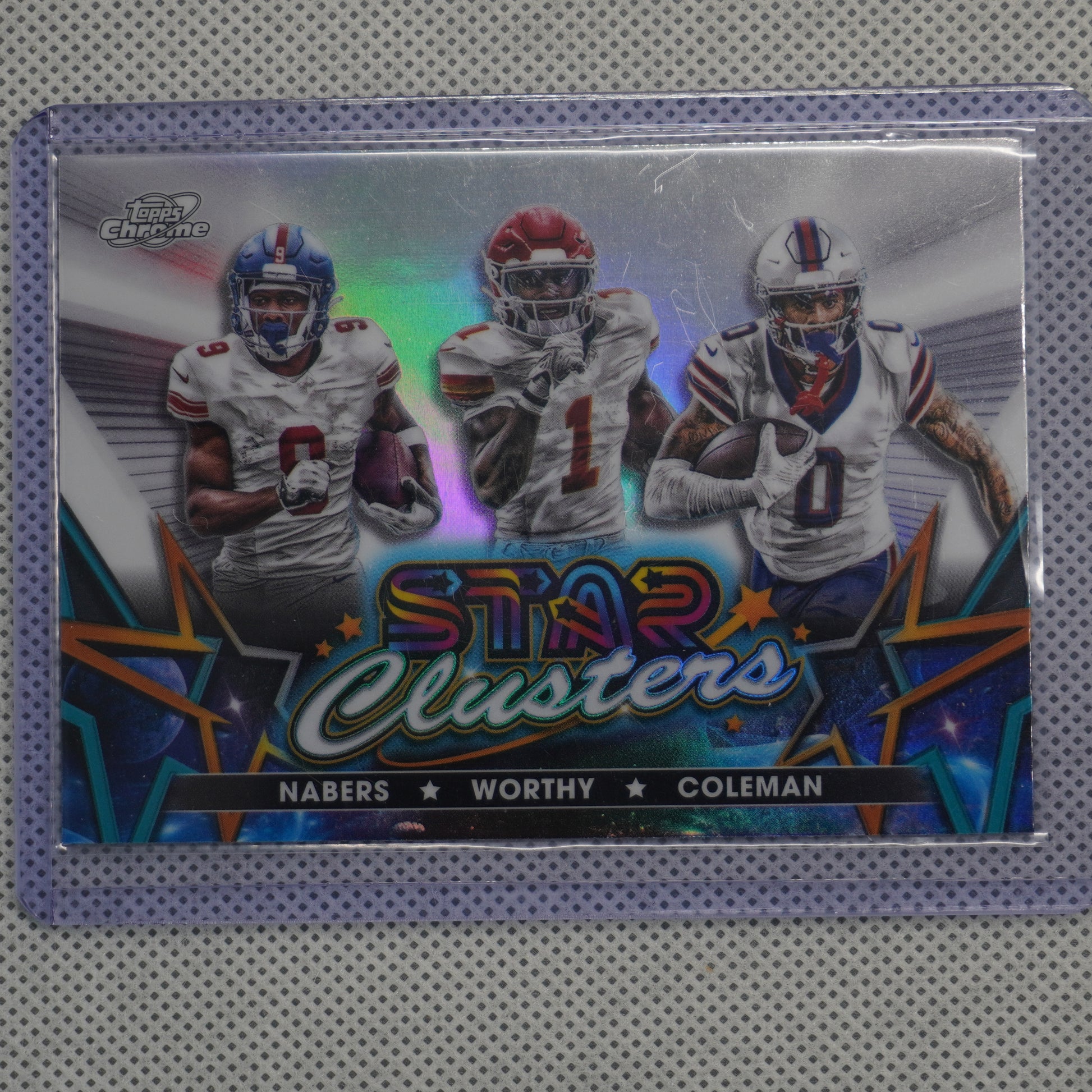 2024 Topps Chrome Cosmic #SCL-6 Keon Coleman / Malik Nabers / Xavier Worthy Star Clusters