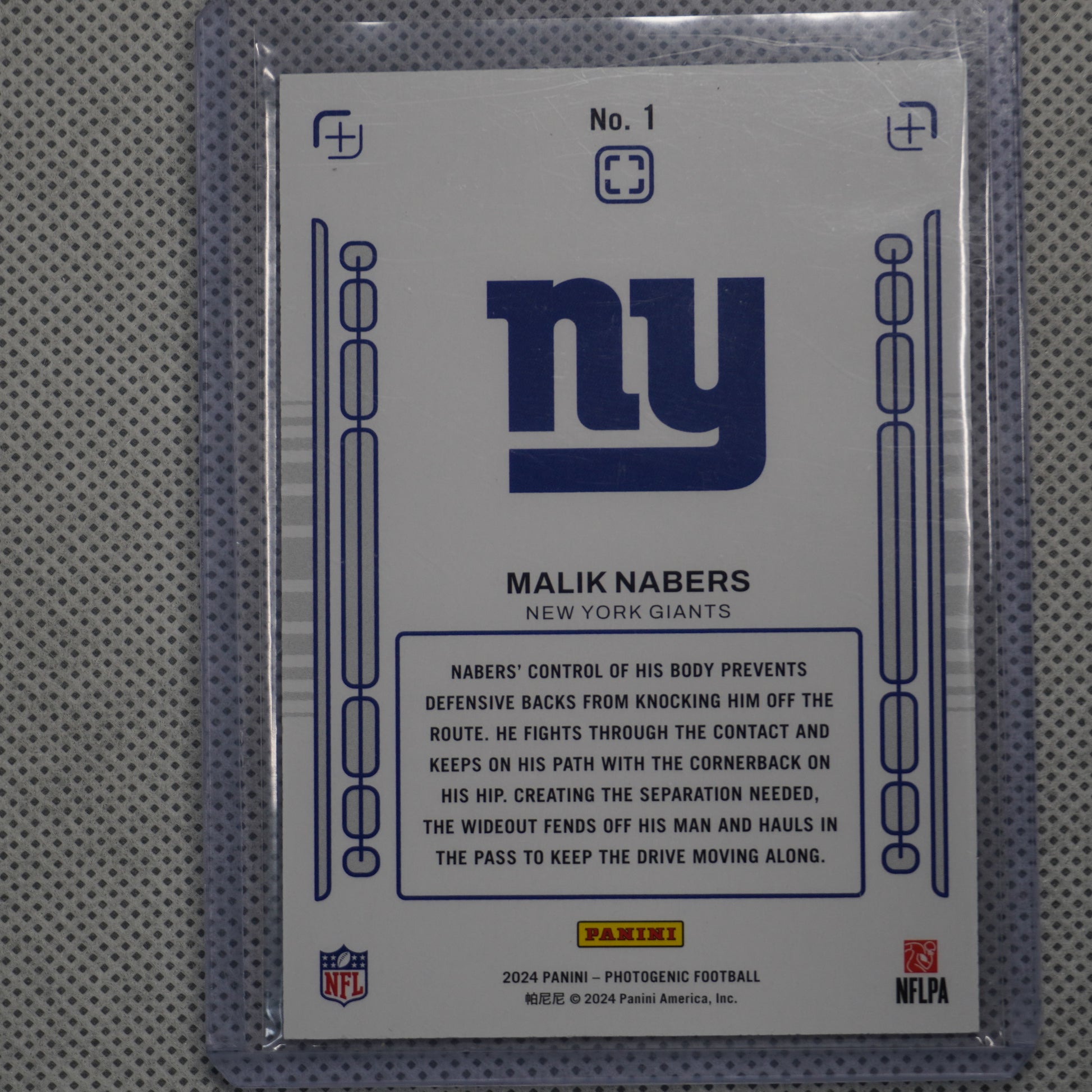 2024 Panini Photogenic #1 Malik Nabers Rookie Pix New York Giants