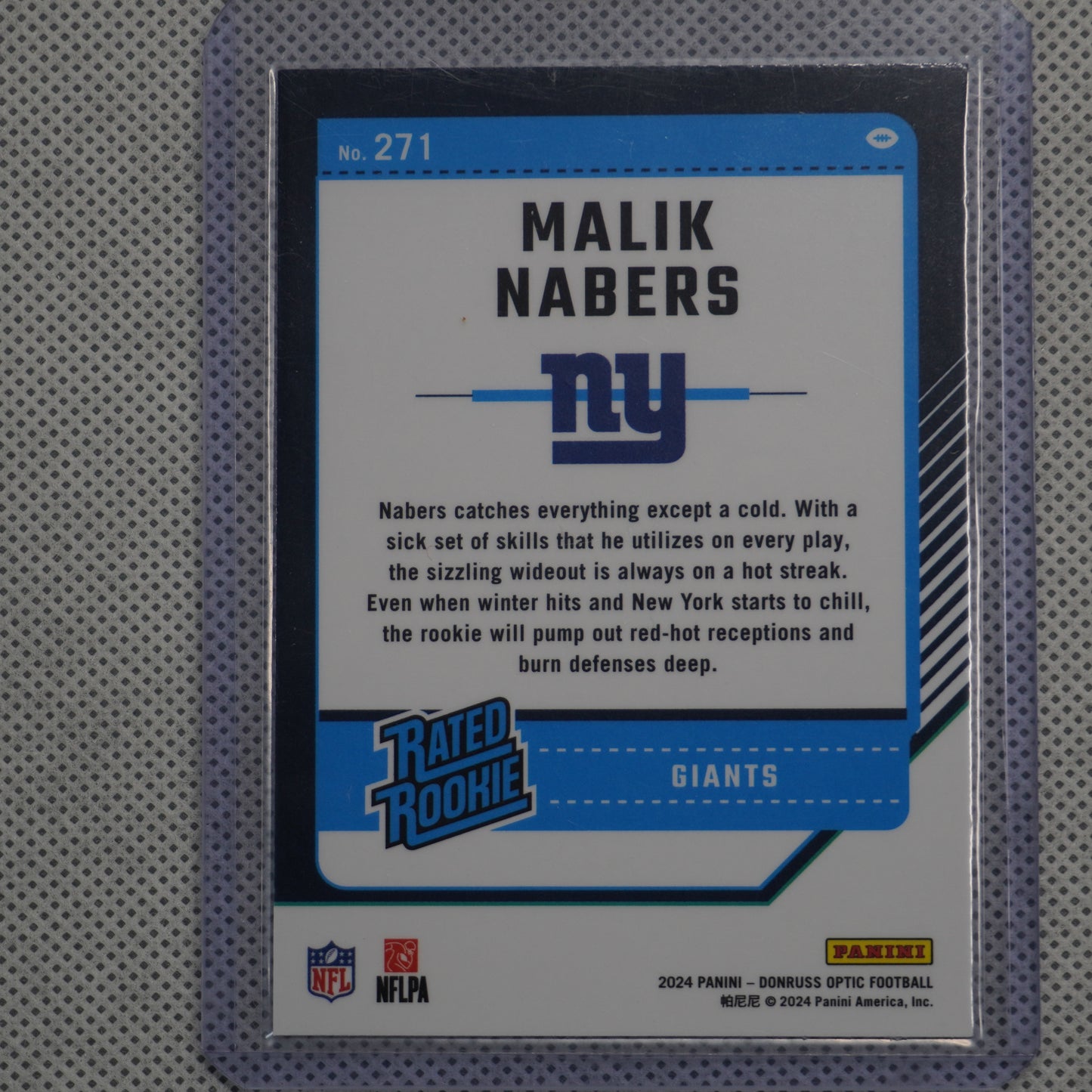 2024 Donruss Optic #271 Malik Nabers New York Giants RC