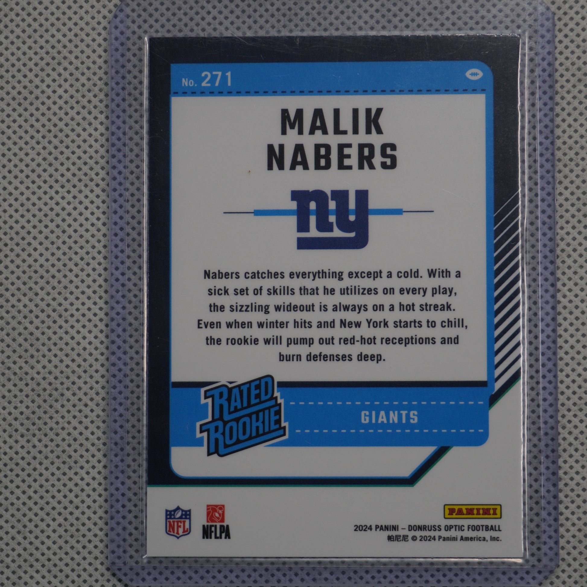 2024 Donruss Optic #271 Malik Nabers New York Giants RC