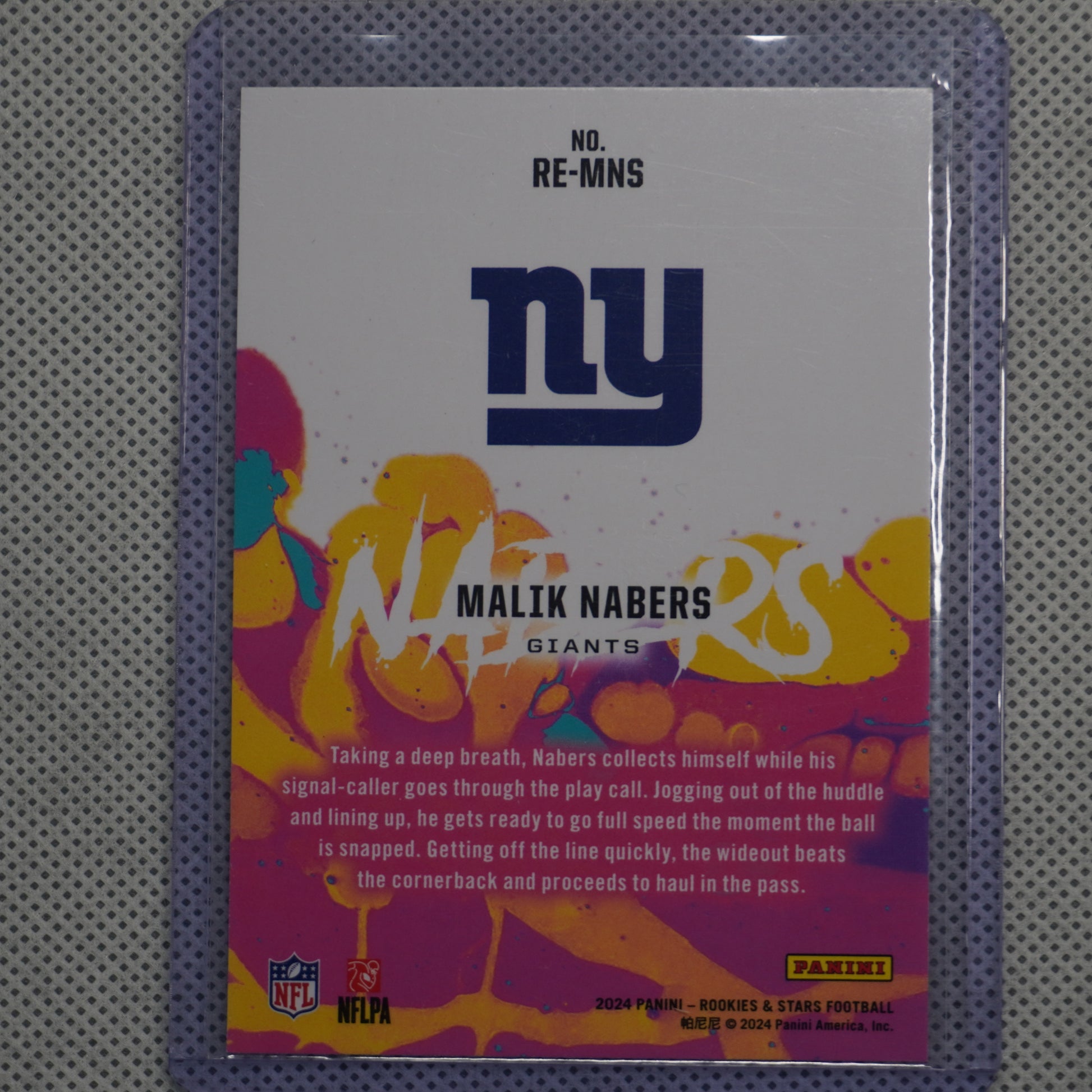 2024 Panini Rookies & Stars #RE-MNS Malik Nabers Rookie Exclusive Longevity New York Giants