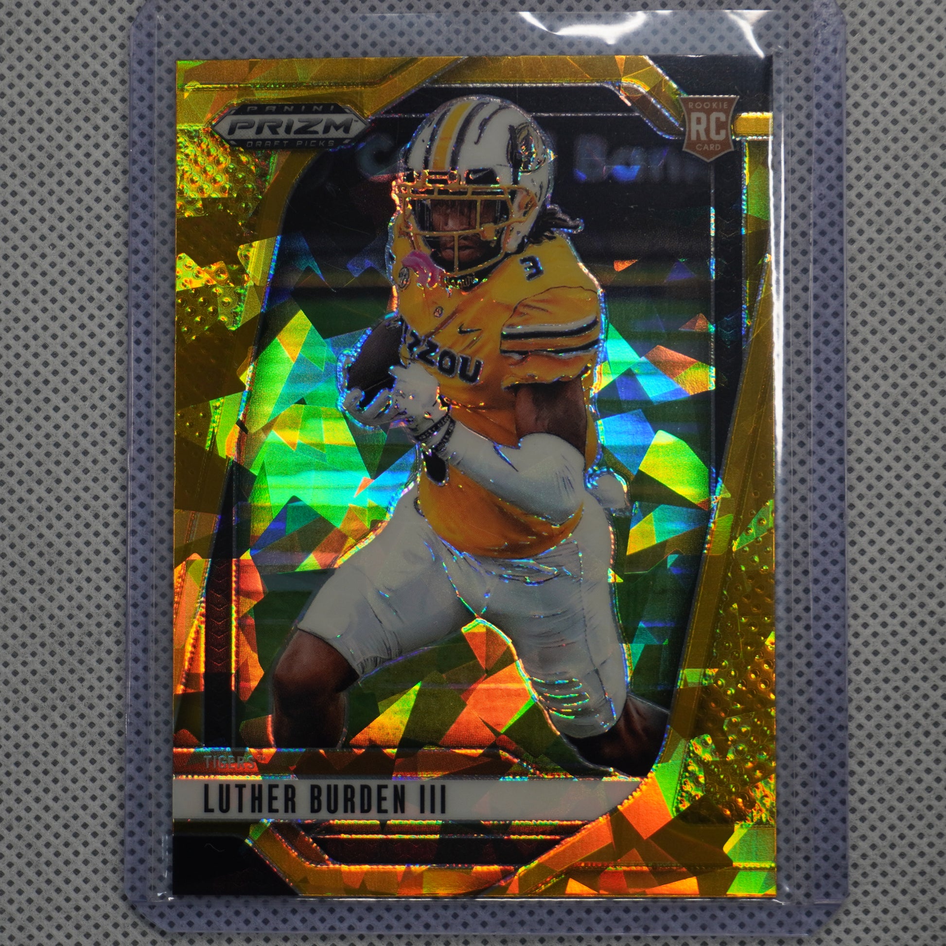 2025 Panini Prizm Draft Picks #71 Luther Burden III Prizms Gold Ice Missouri Tigers